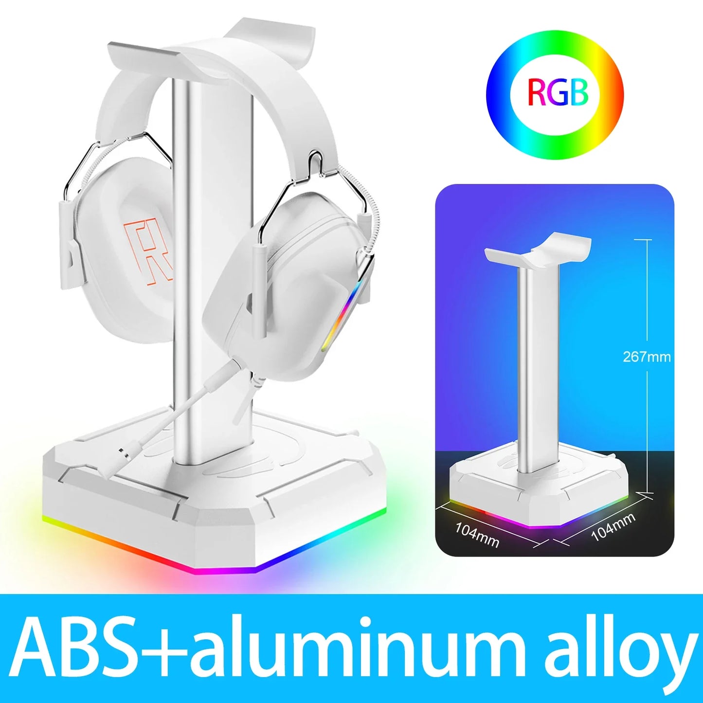 Aluminuim Alloy Headphone Stand RGB Backlight