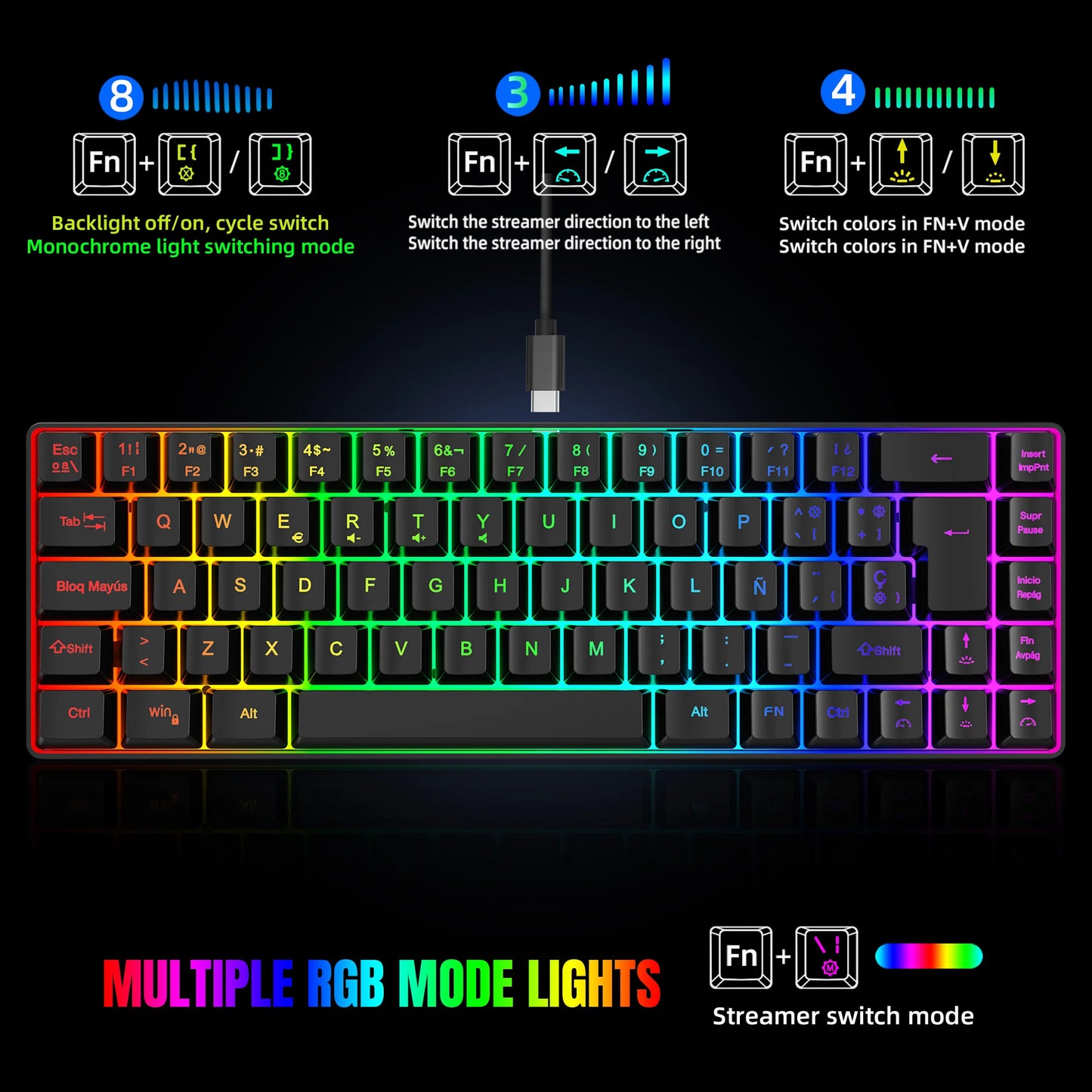 wired gaming keyboard