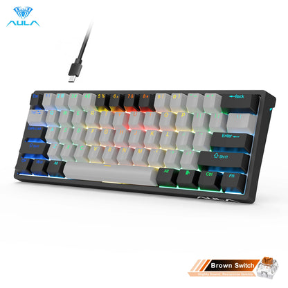 AULA RGB 60 Percent Wired Gaming Keyboard