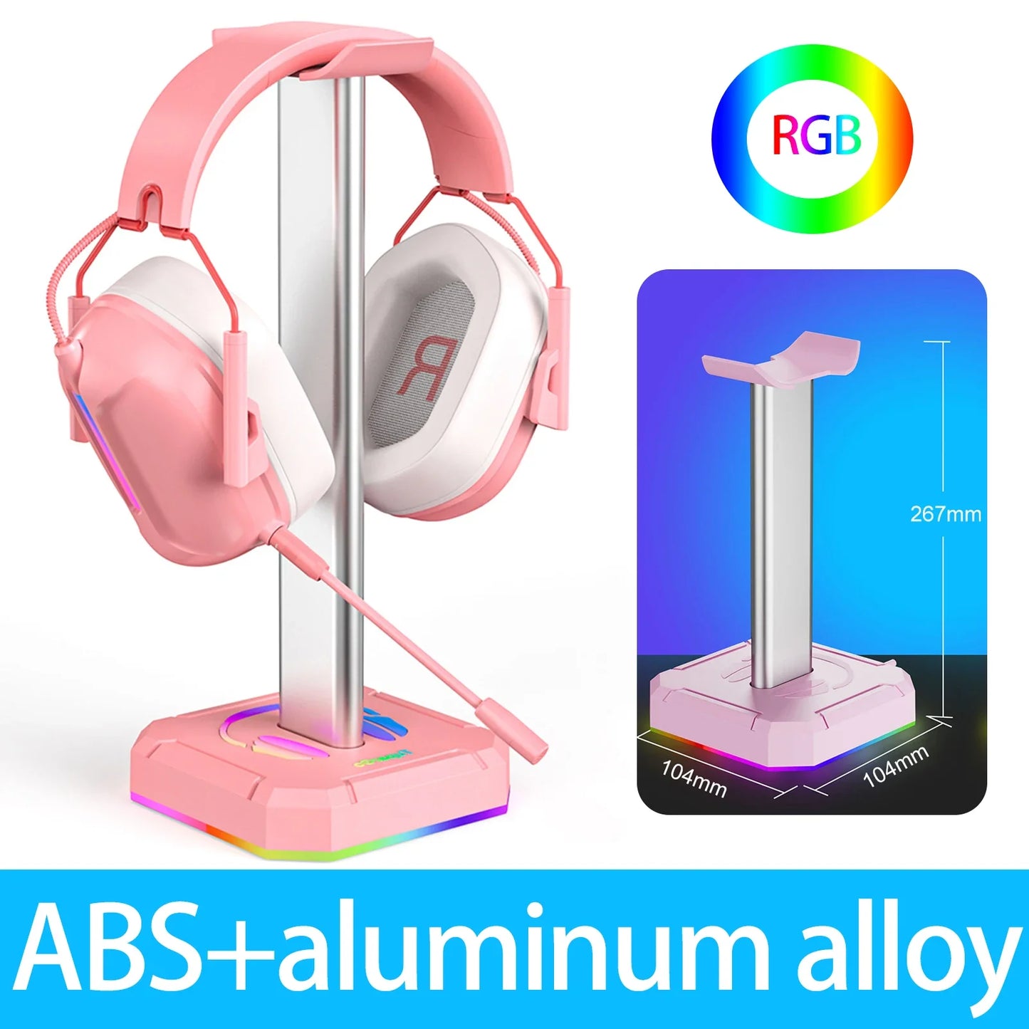 Aluminuim Alloy Headphone Stand RGB Backlight