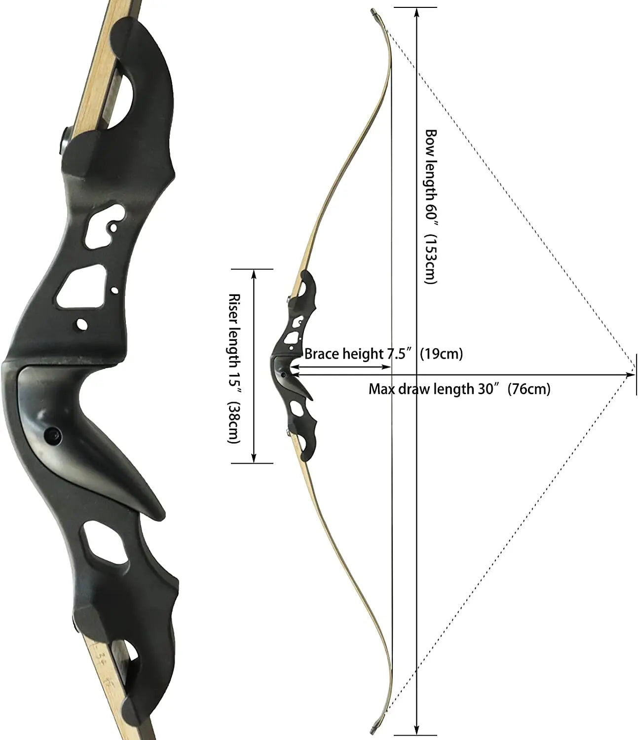 Black Hunter Recurve Bow