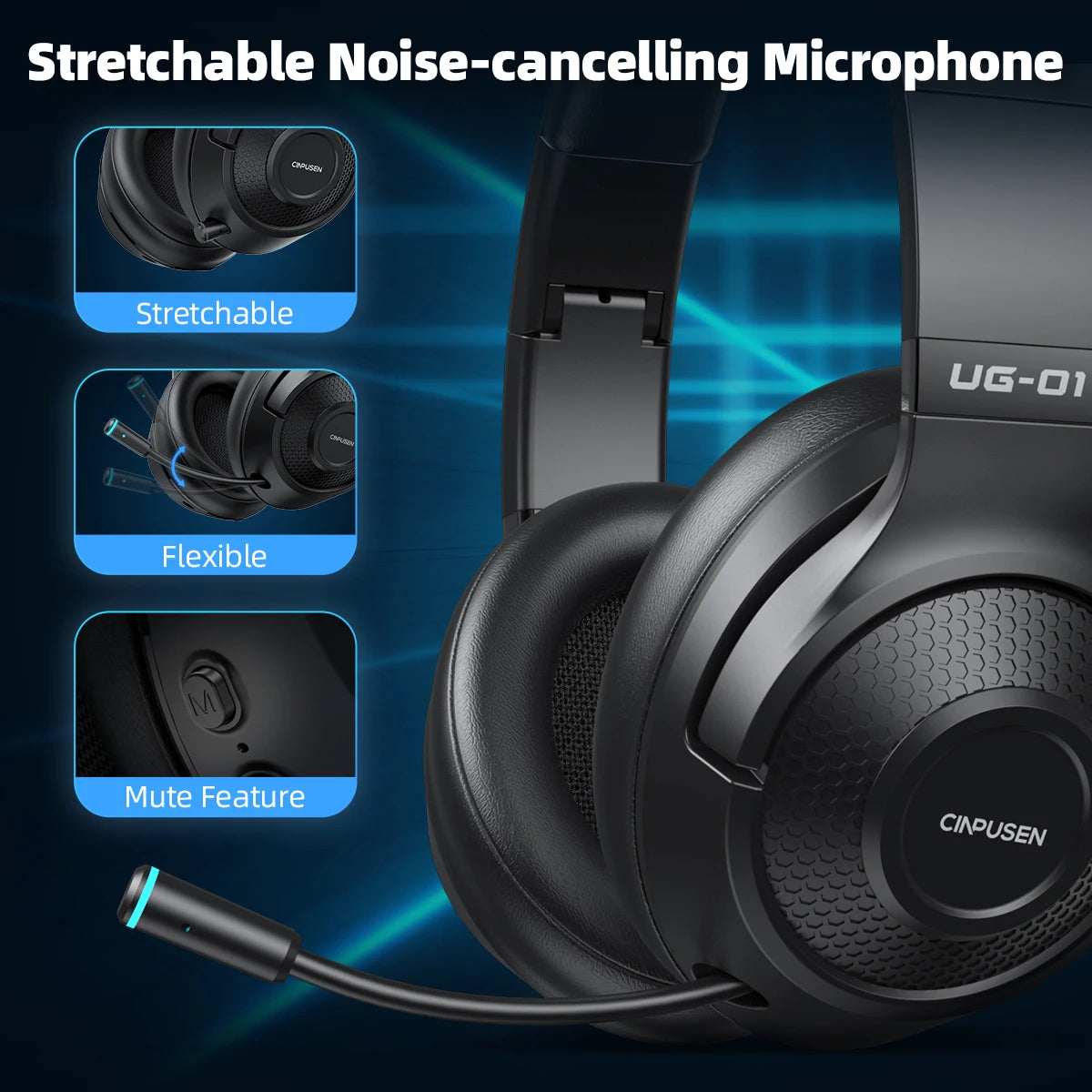 CINPUSEN UG-01 2.4Ghz Wireless Gaming Headset