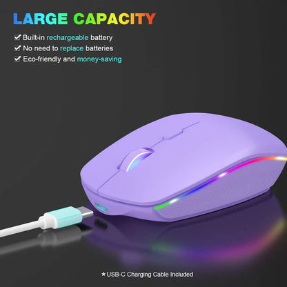 Rechargeable Wireless Mouse with LED